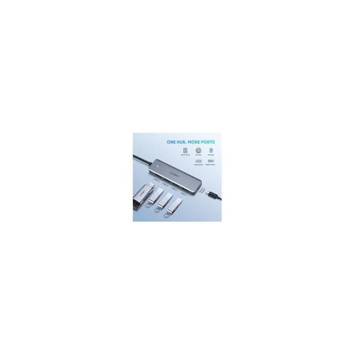 Ugreen 70336 (5in1) USB C To USB3.0*4,PD