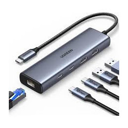 UGREEN 45320 4-in-1 USB-C Hub with Gigabit Ethernet & Dual USB-C Ports