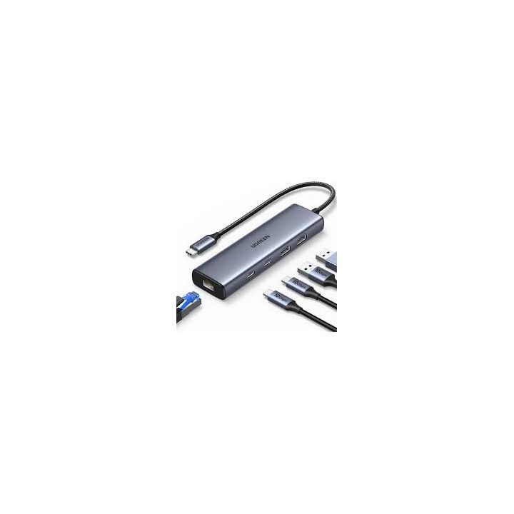 UGREEN 45320 4-in-1 USB-C Hub with Gigabit Ethernet & Dual USB-C Ports
