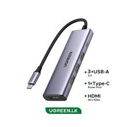 UGREEN 15596 5-in-1 USB-C Hub with HDMI, USB 3.0 & USB-C Port
