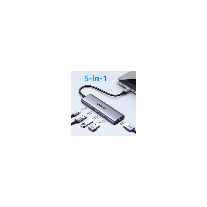 UGREEN 15596 5-in-1 USB-C Hub with HDMI, USB 3.0 & USB-C Port