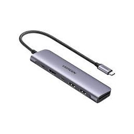 Ugreen 15601 (10in1) USB C To 3*USB3.0, 1*SD, 1 HDMI, 1 VGA, 1 LAN, 1 Micro SD, 1 AUX, 1 PD