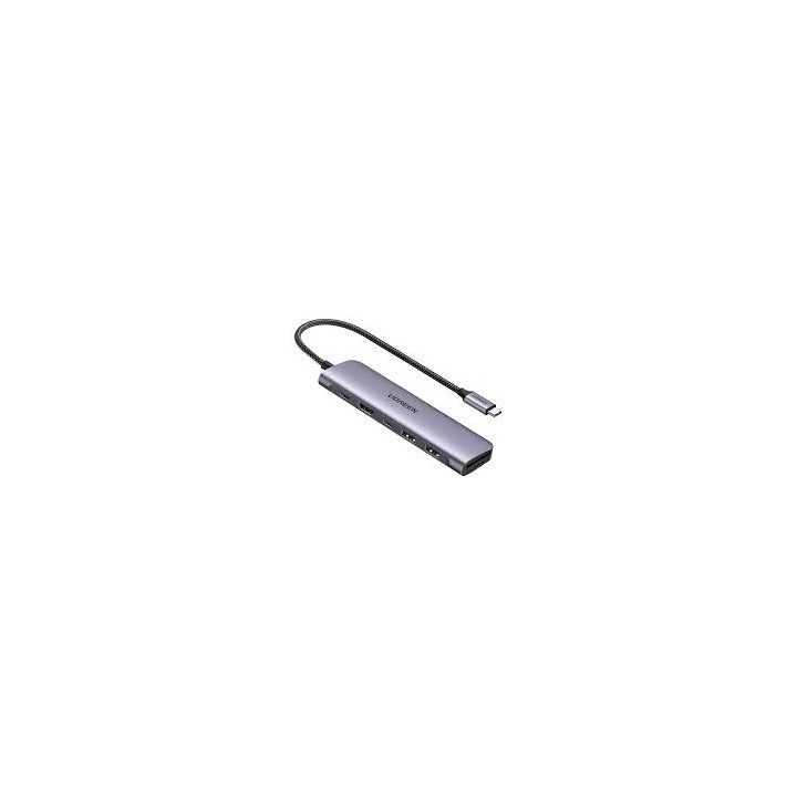 Ugreen 15601 (10in1) USB C To 3*USB3.0, 1*SD, 1 HDMI, 1 VGA, 1 LAN, 1 Micro SD, 1 AUX, 1 PD