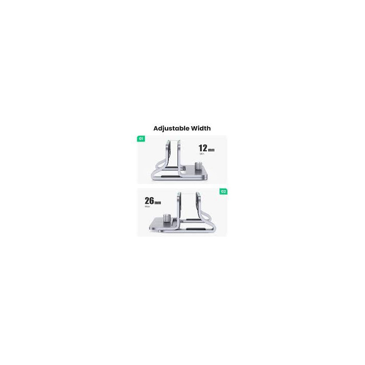 UGREEN 20471 Vertical Laptop Stand Adjustable Aluminum Desk Holder