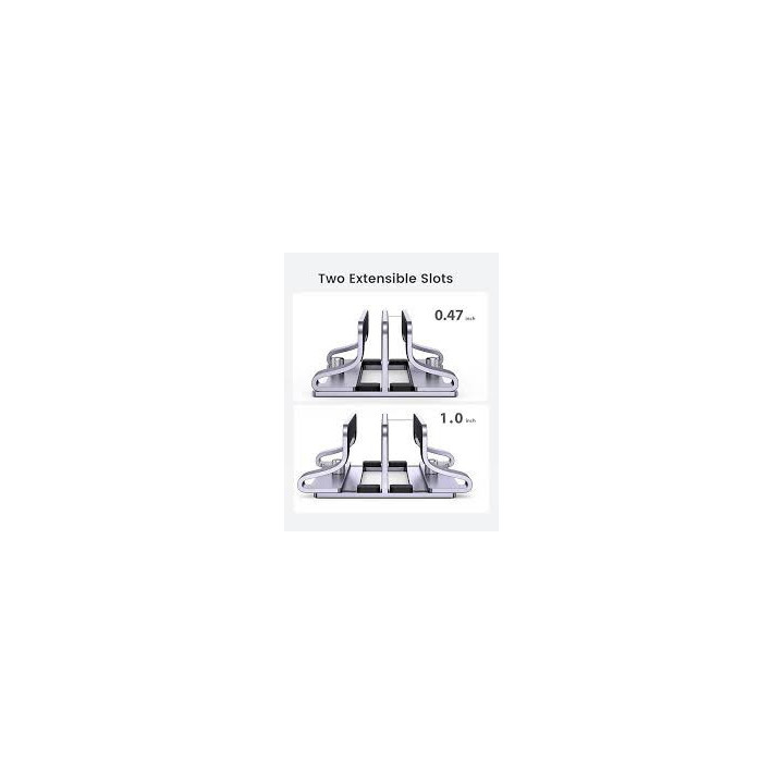 UGREEN 60643 Dual Slot Vertical Laptop Stand Adjustable Aluminum Holder