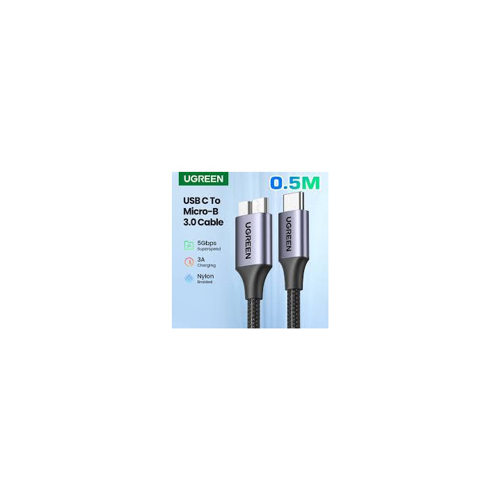 UGREEN 20103 USB-C to Micro-B 3.0 Cable 1M High-Speed HDD Cable
